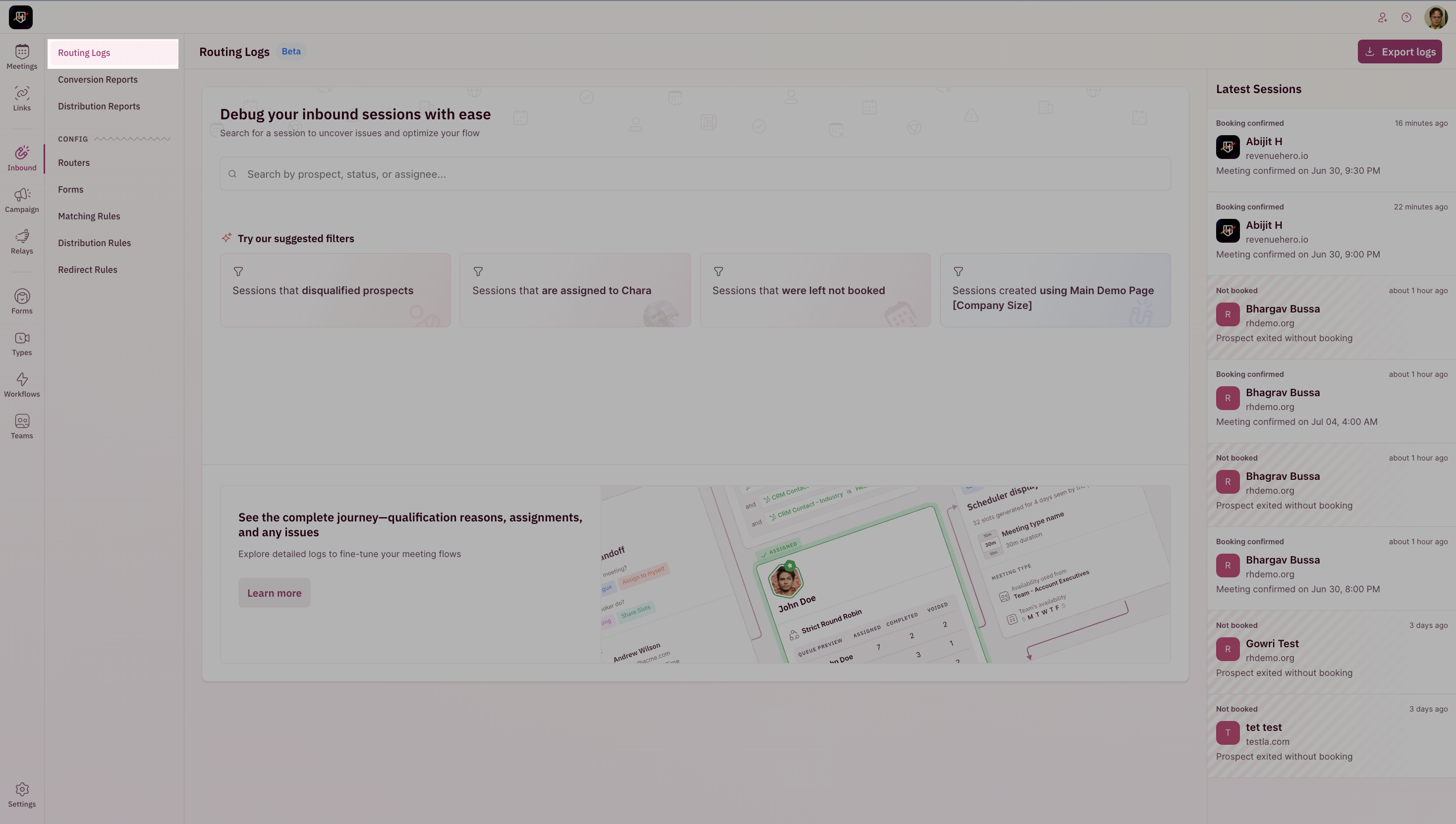 Routing Log Inbound 1 Pn