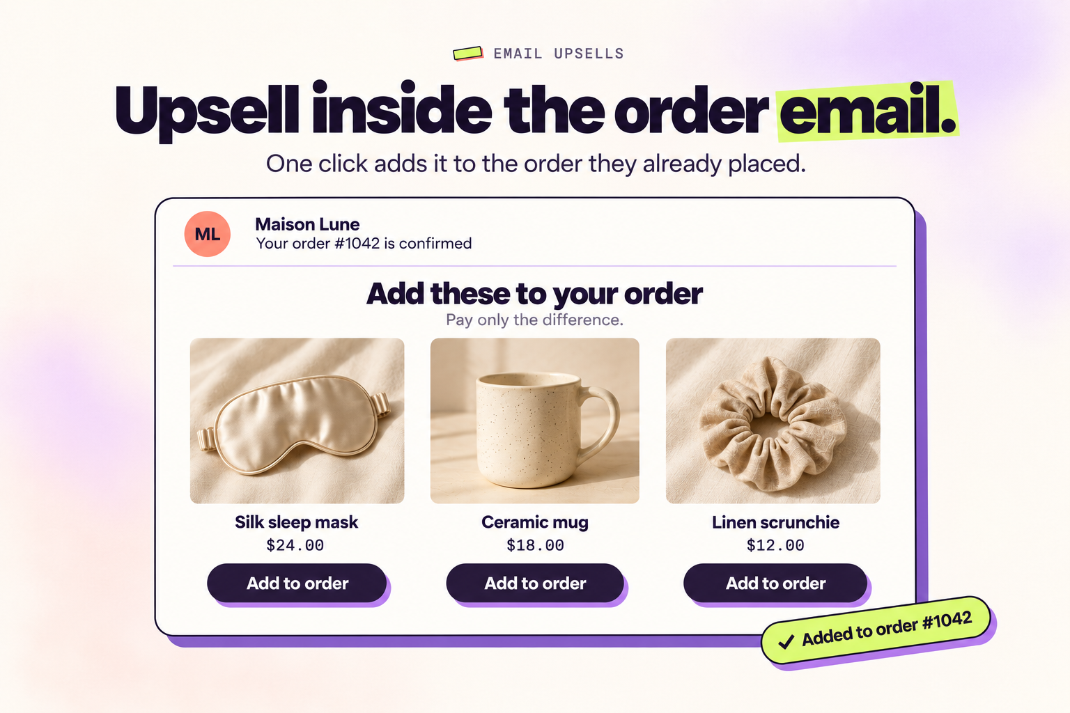 Upsells por correo