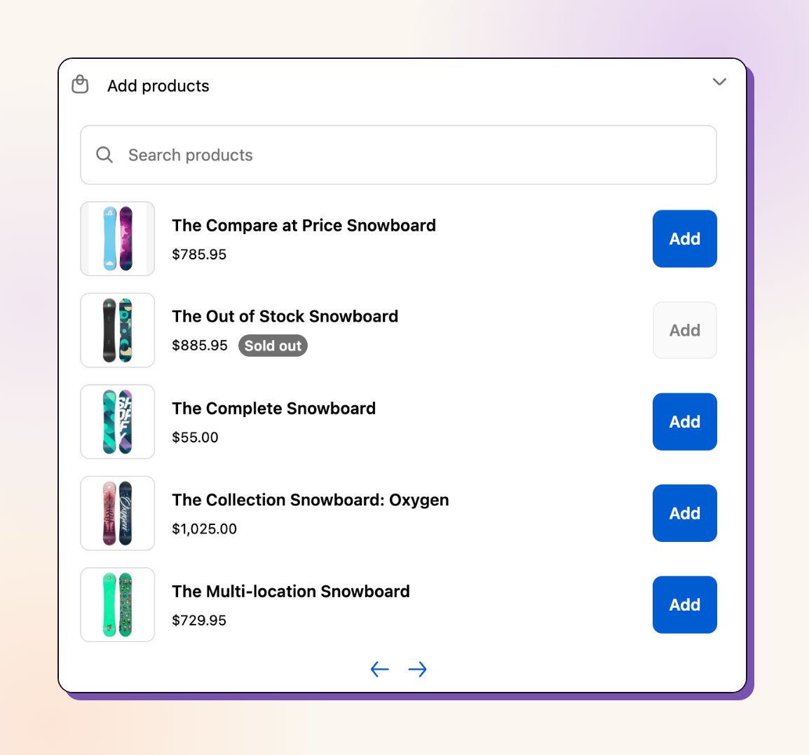 Revize add products/ upsell widget on order status page
