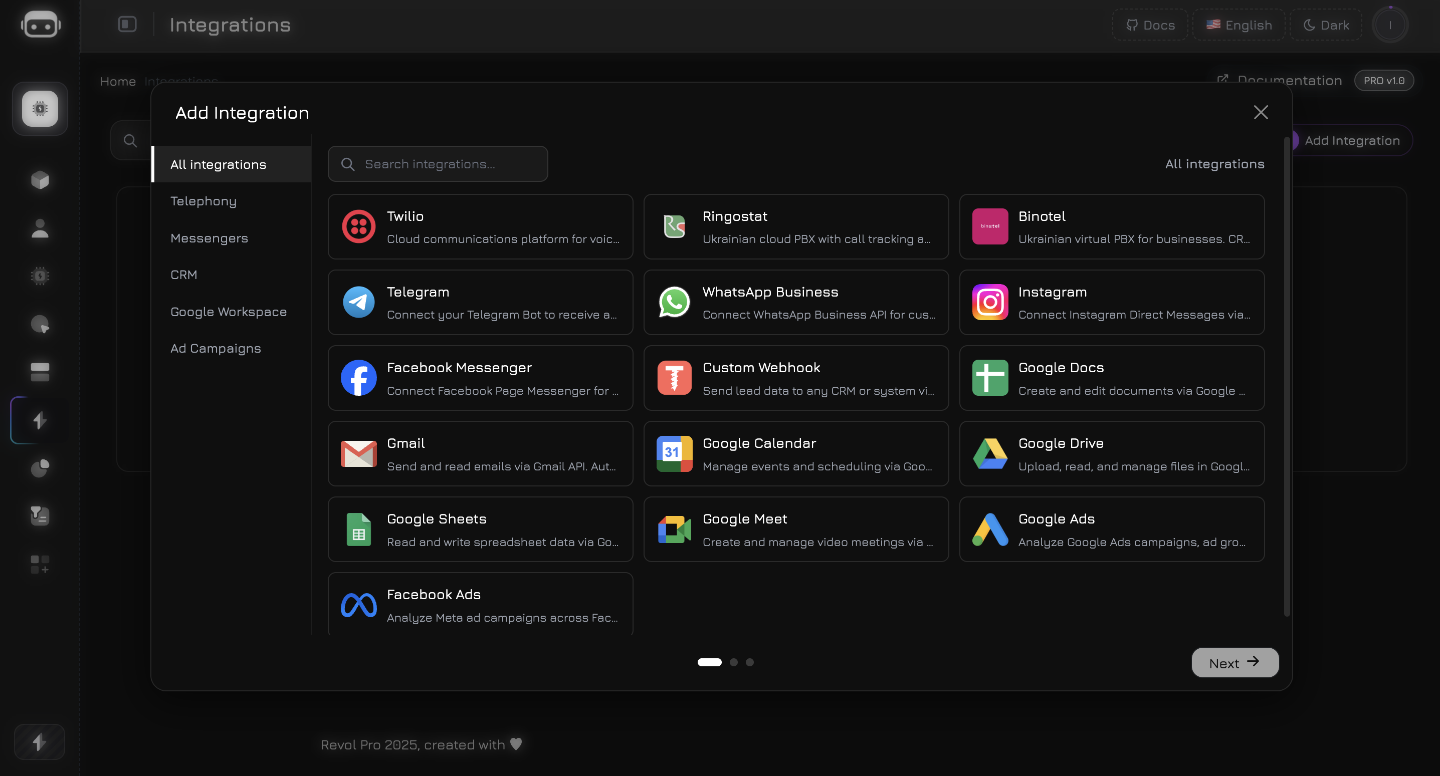 Integrations overview