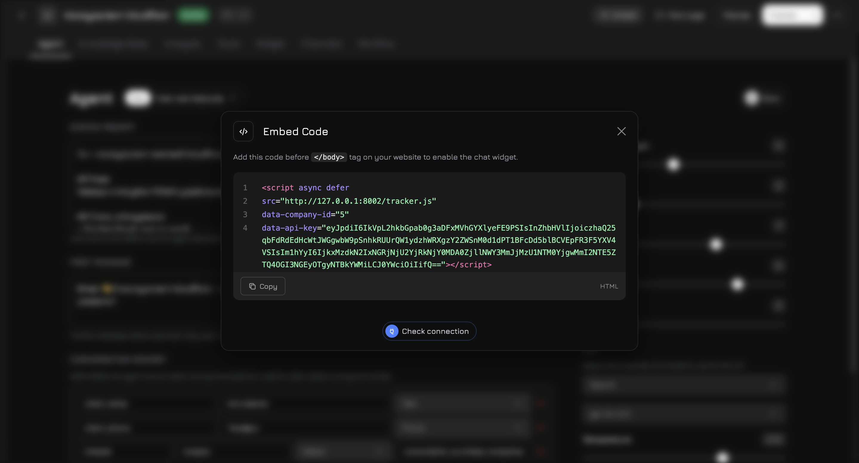 Conversations dashboard