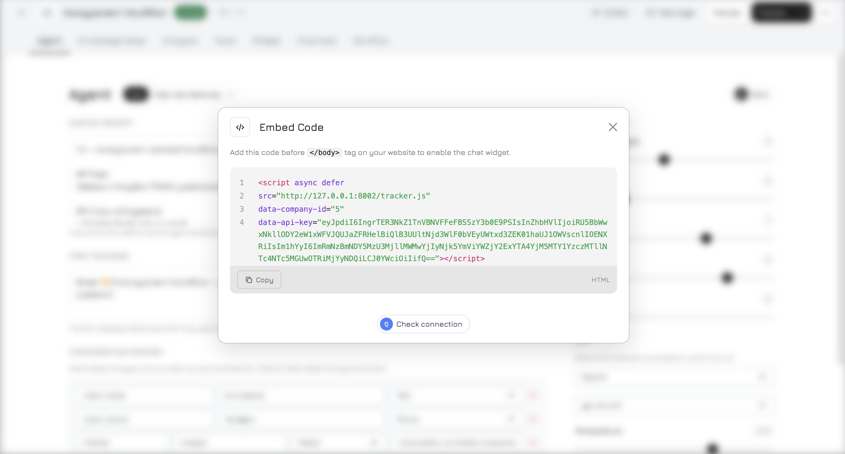Conversations dashboard