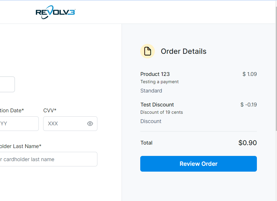 Checkout with discount