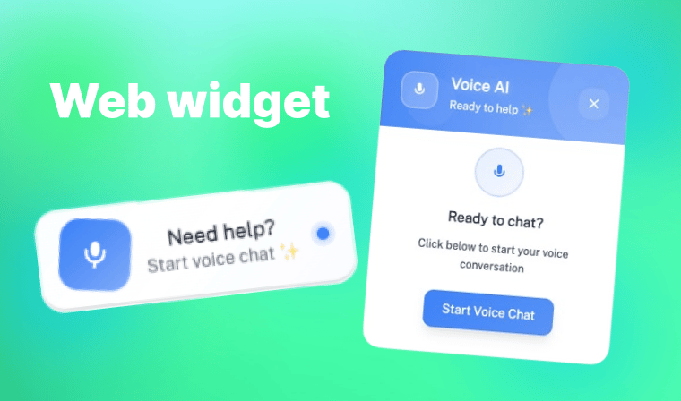 Voice AI Web Widget Web widget customization interface