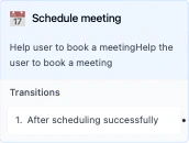 A Schedule Meeting node on the canvas