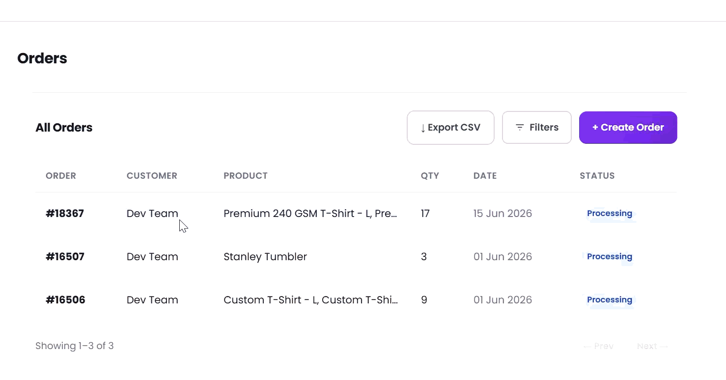 ORDER DETAILS