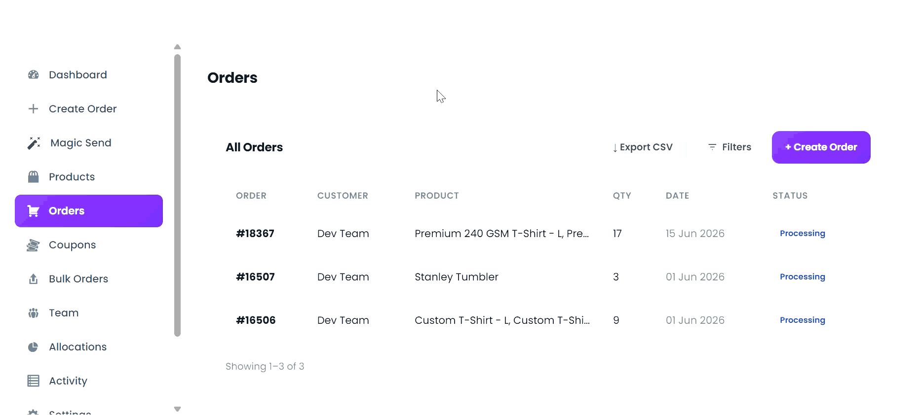 Export Csv