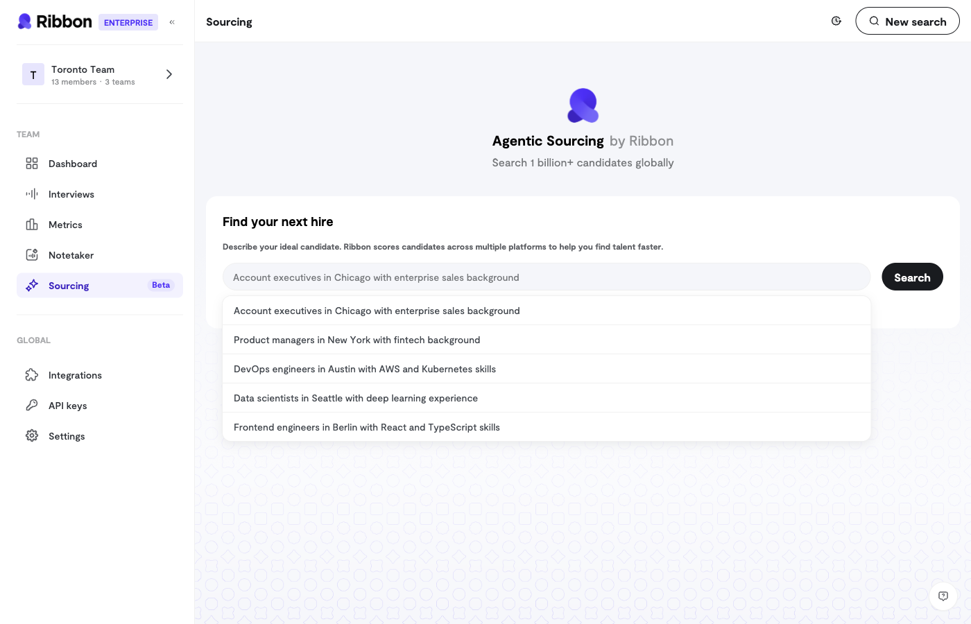Sourcing - Ribbon API Documentation
