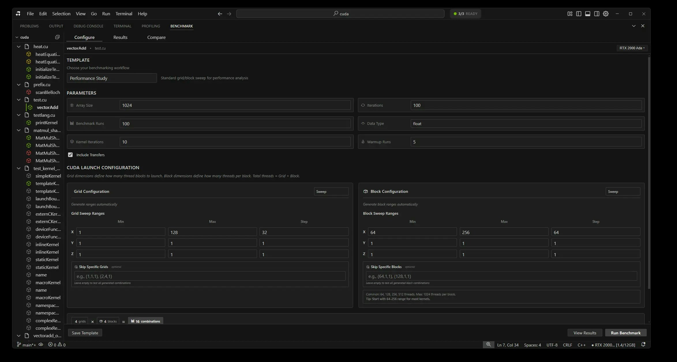 Benchmark Configuration