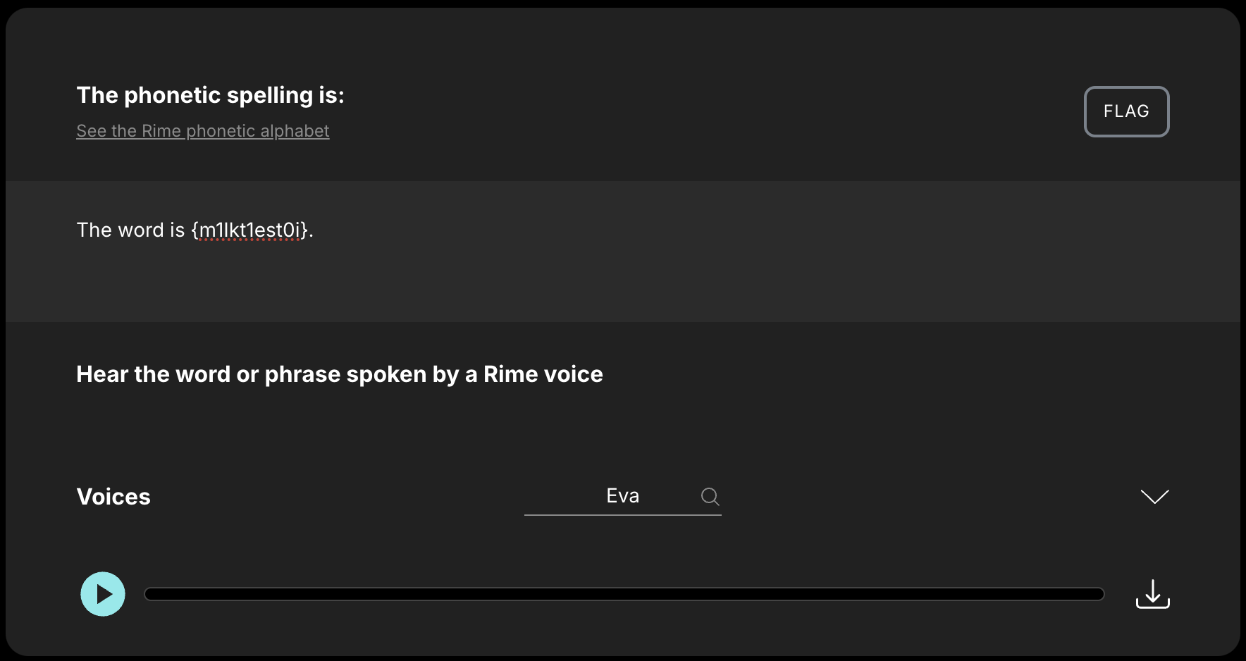 pronunciation tool outputs