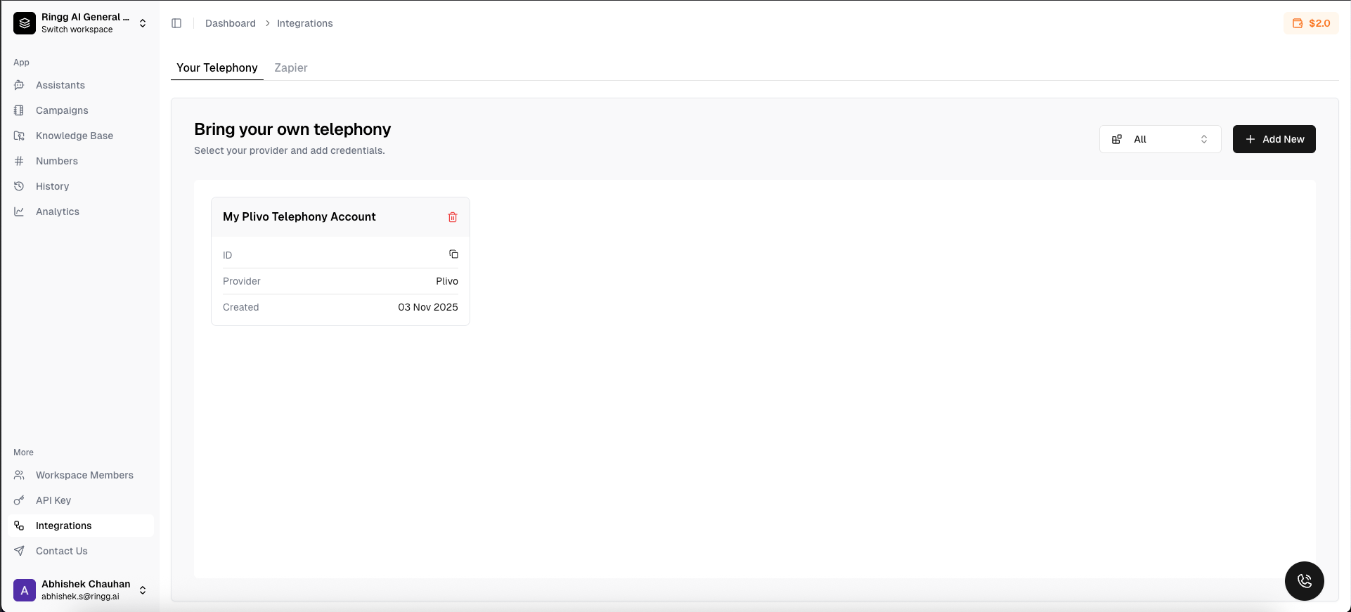 Provider Successfully Added