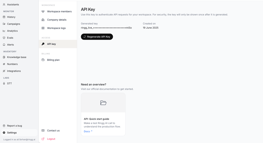 i want user's photo using api https: beta users ... How to Authenticate API Requests Using API Keys | Ringg AI