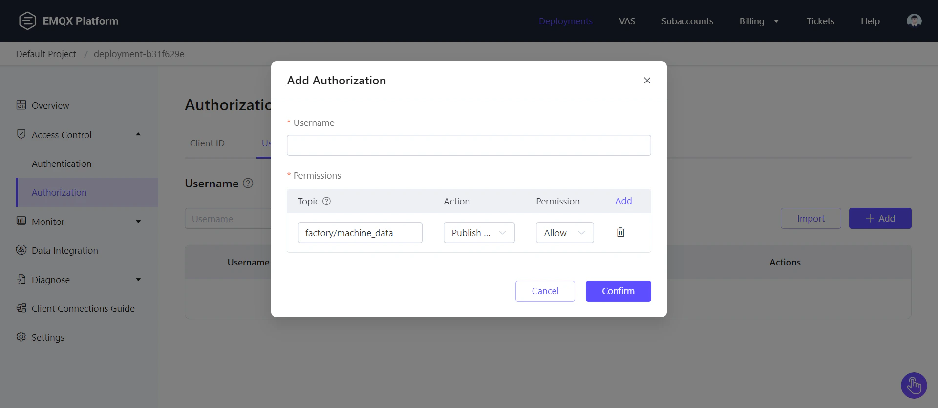 Set Authorization Details