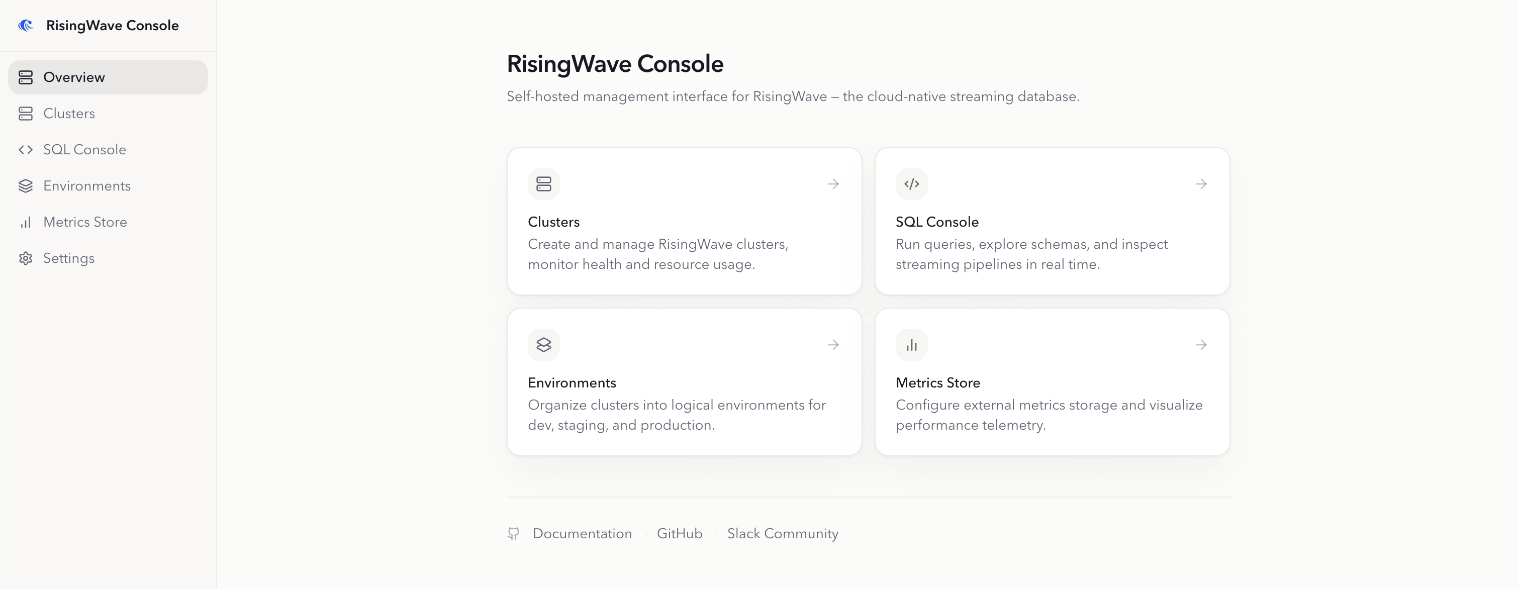 Web UI overview - RisingWave