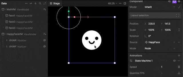 Preview data binding