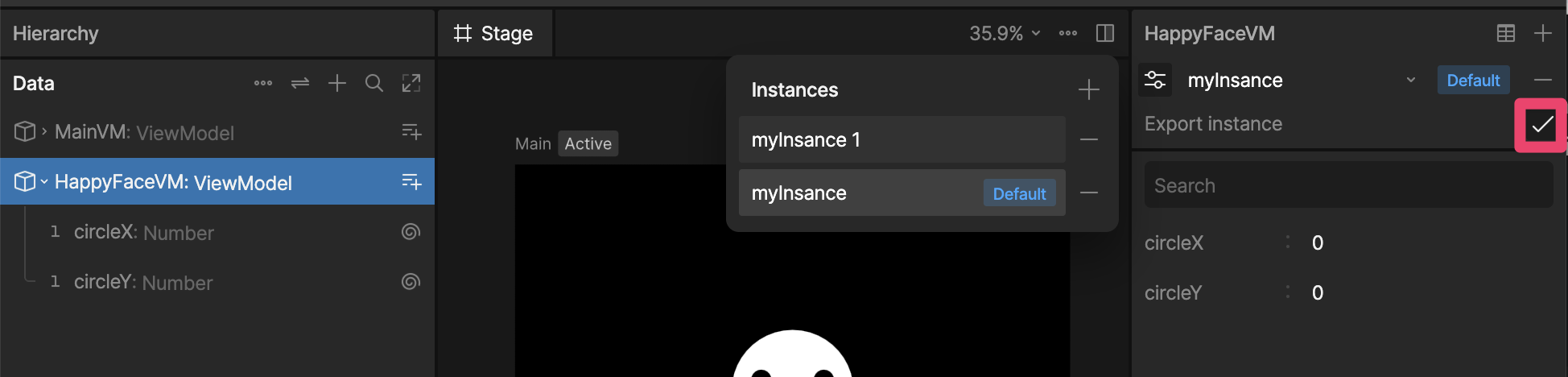 Export an Instance