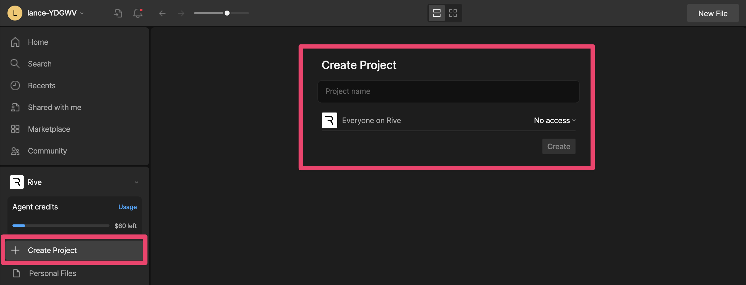 Create a project