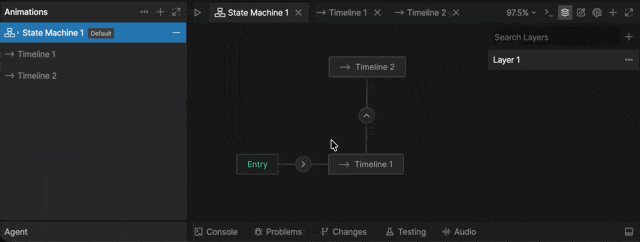 Creating a reverse transition