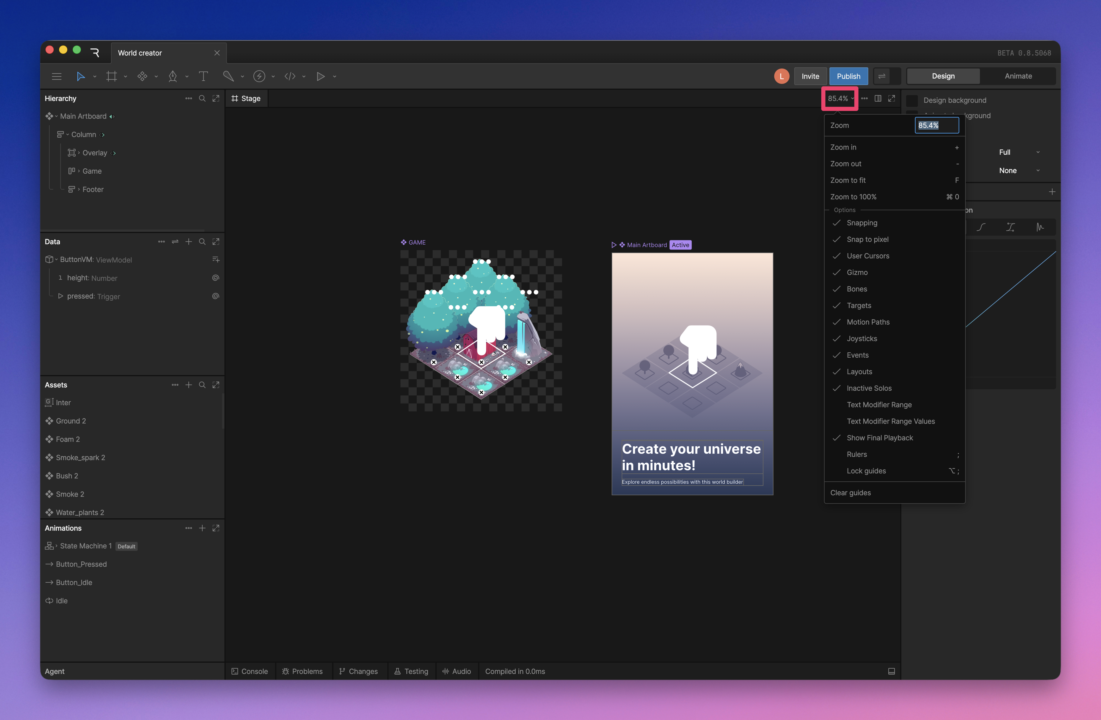 View options