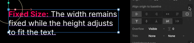 Toggle Align Origin to Baseline