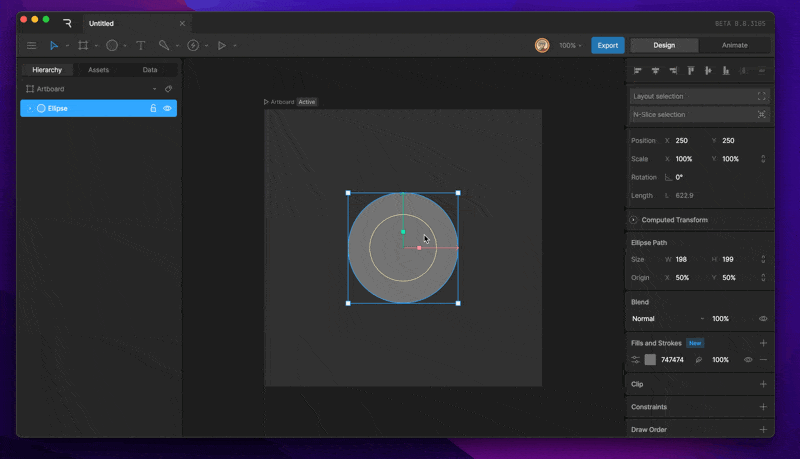 Creating a fill by clicking the plus button in the Fill and Stroke section of the Inspector and choosing Fill from the menu