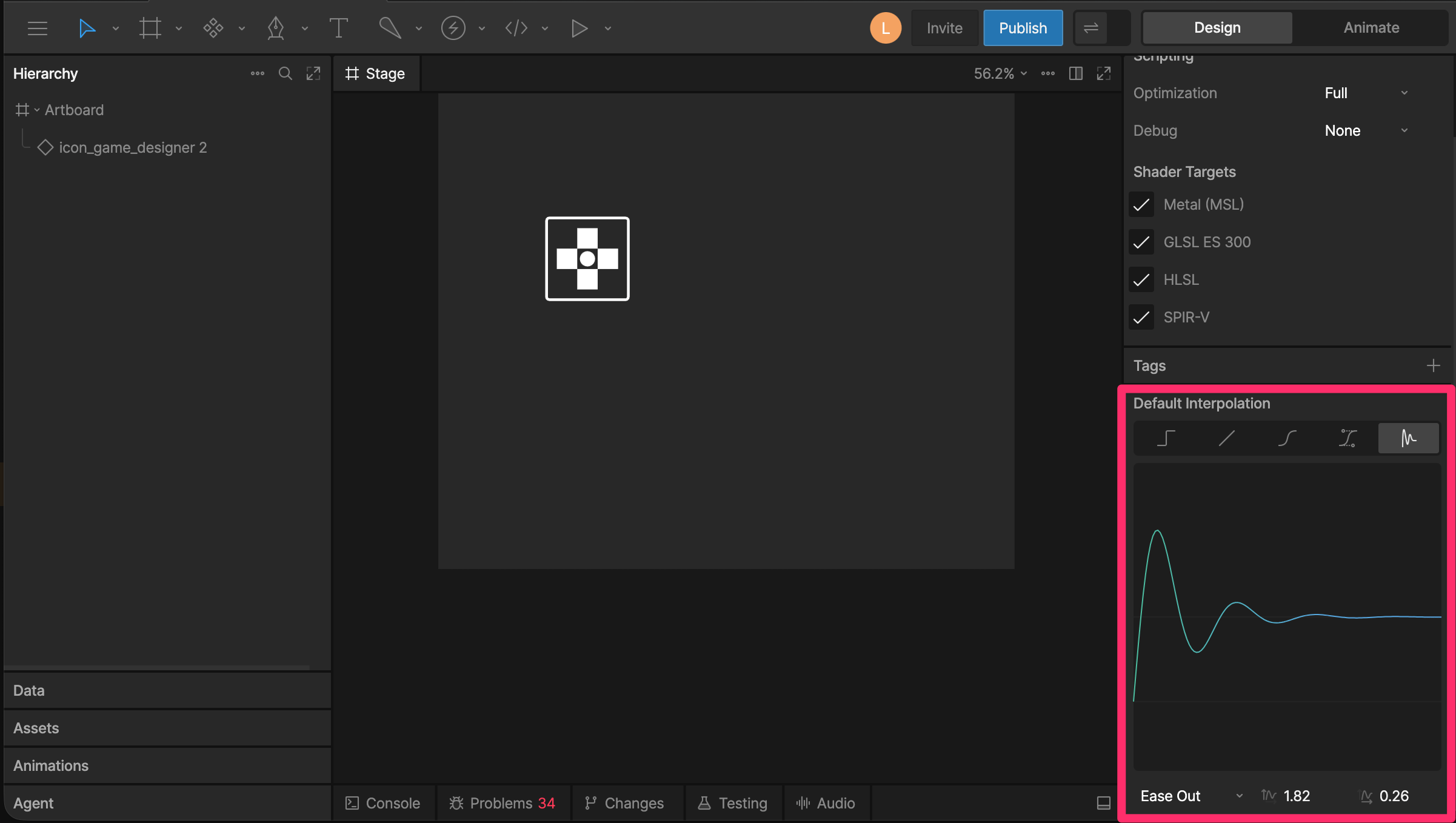Set default interpolation from inspector