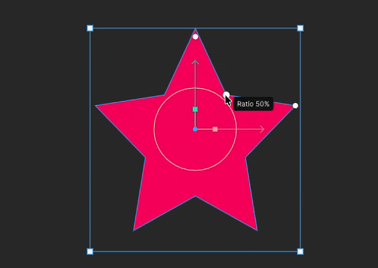 Adjusting the angle of the inner points of a star