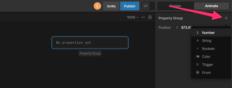 Add property to group