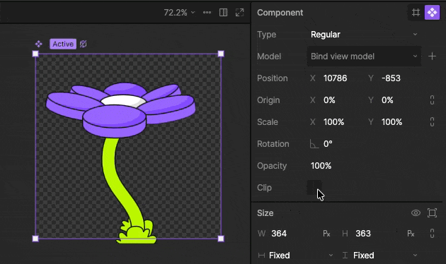 Toggling Clip on an artboard