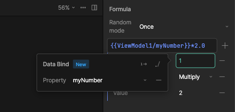 Bind the first number
