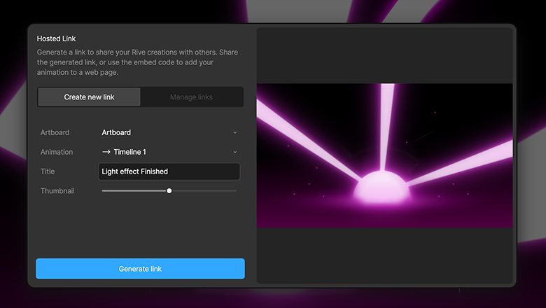 Generate embed URL