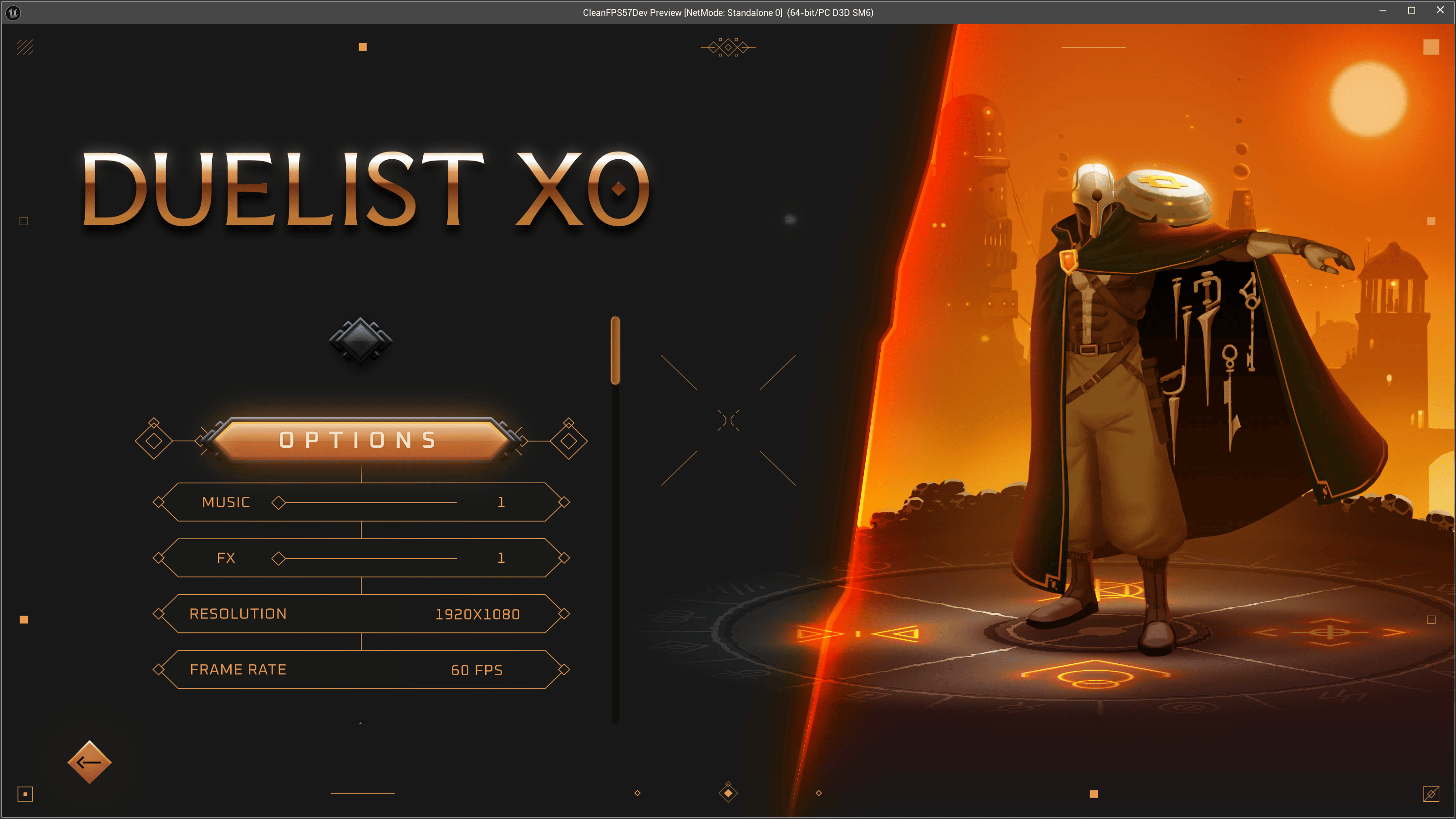 The finished Rive artboard rendering inside the Unreal Engine viewport