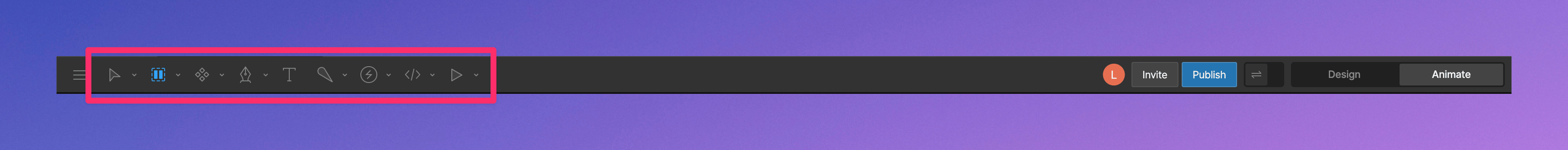 Toolbar tools