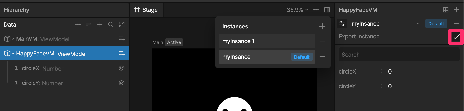 Export an Instance