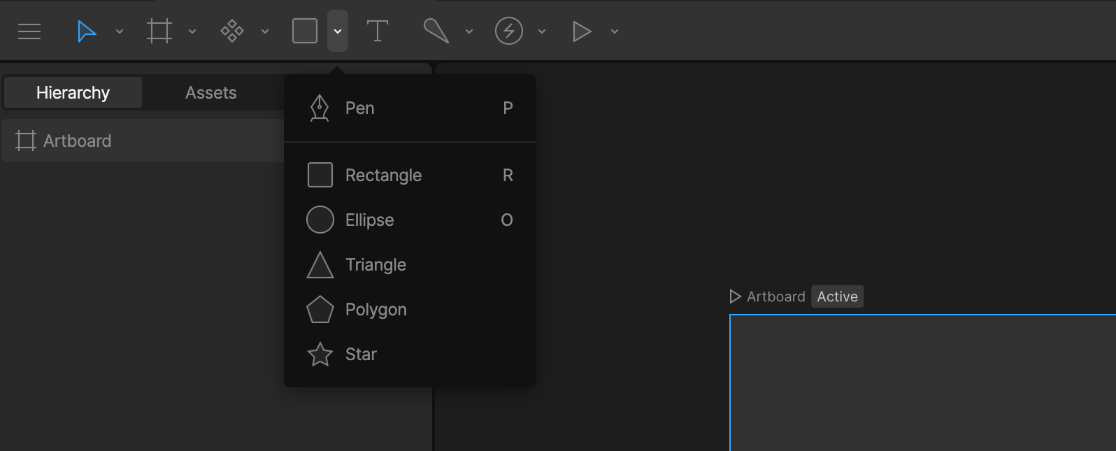 Procedural Shapes menu