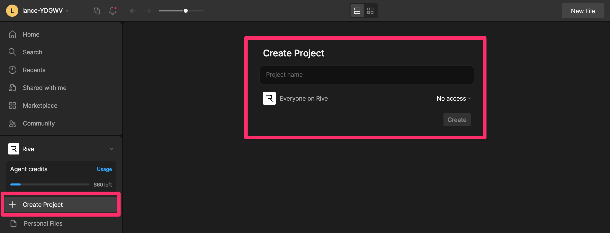 Create a project