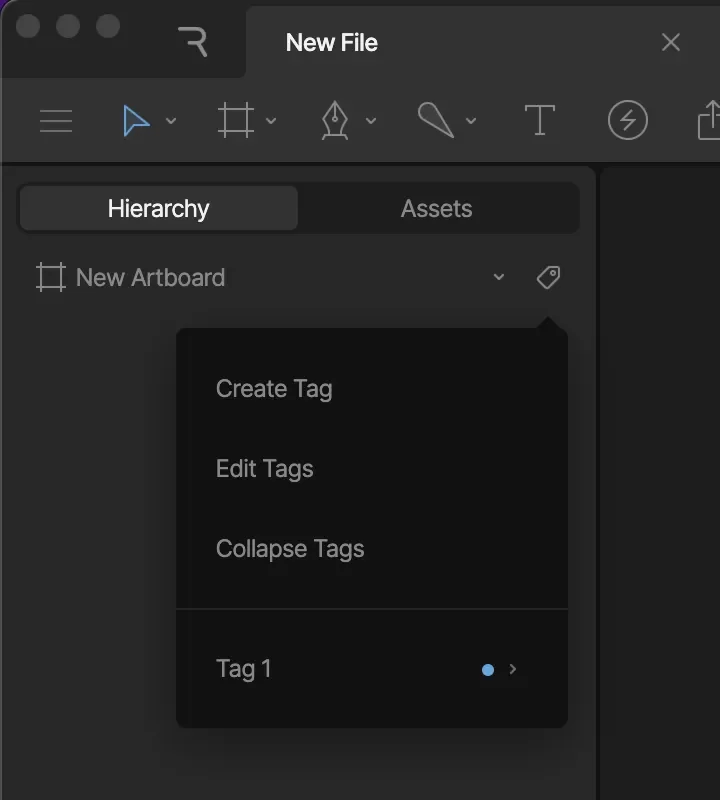 Tag menu