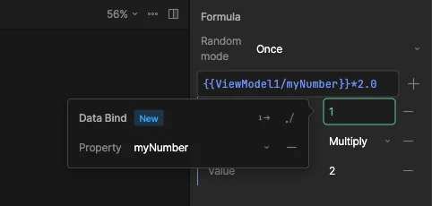 Bind the first number