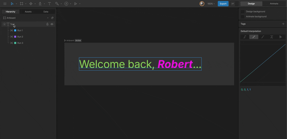 Add multiple styles to a single text object