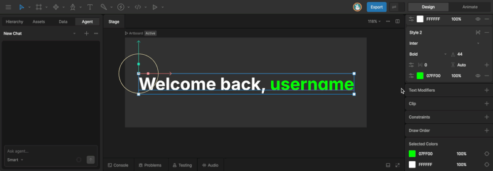 Configure variables and features for compatible fonts