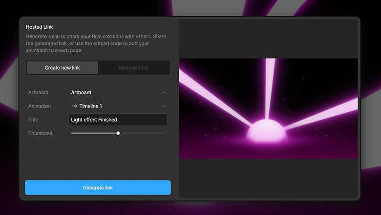 Generate embed URL
