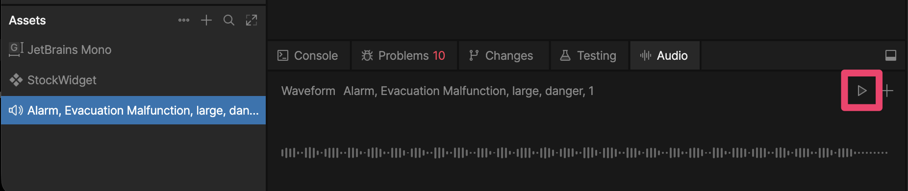 Audio asset volume