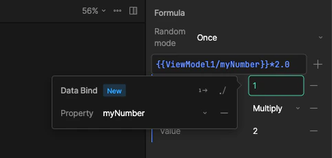 Bind the first number