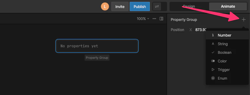 Add property to group