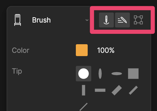 Brush tool options