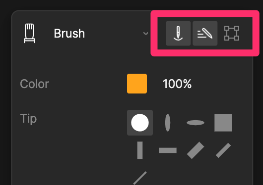 Brush tool options