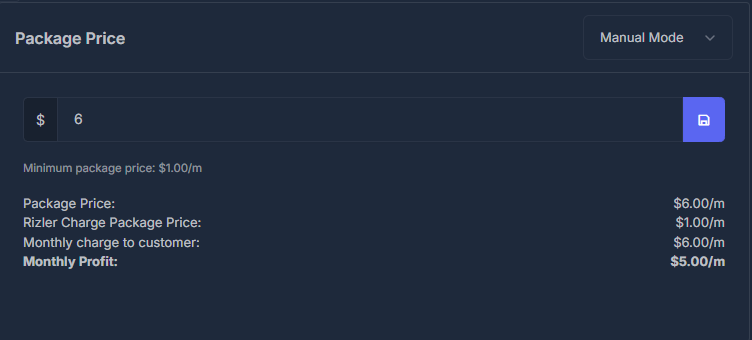 Package Price Manual