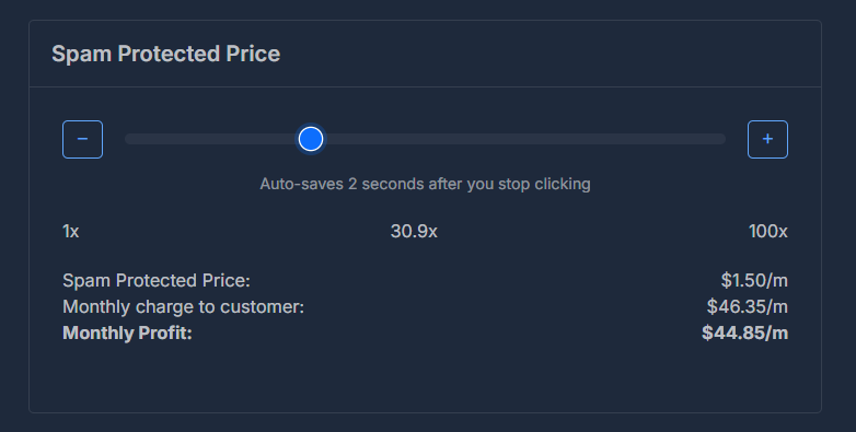 Spam Protected Price