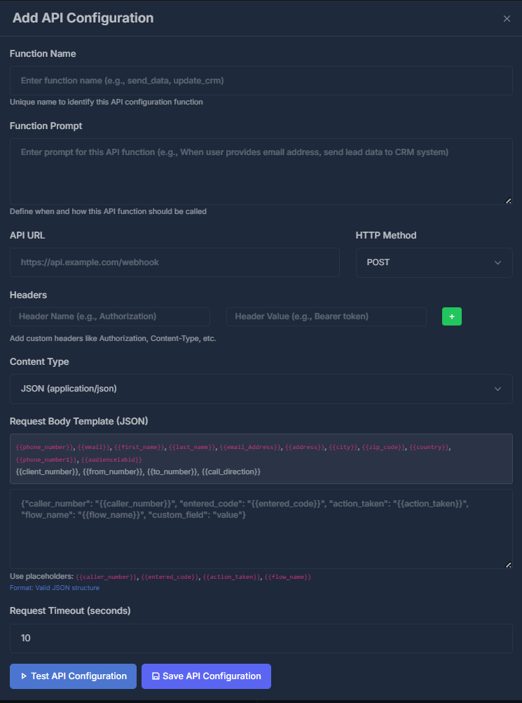 Add API Configuration