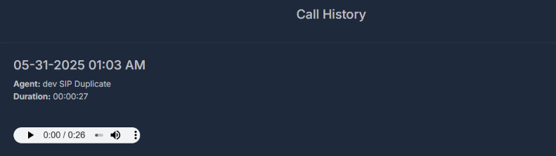 Call History